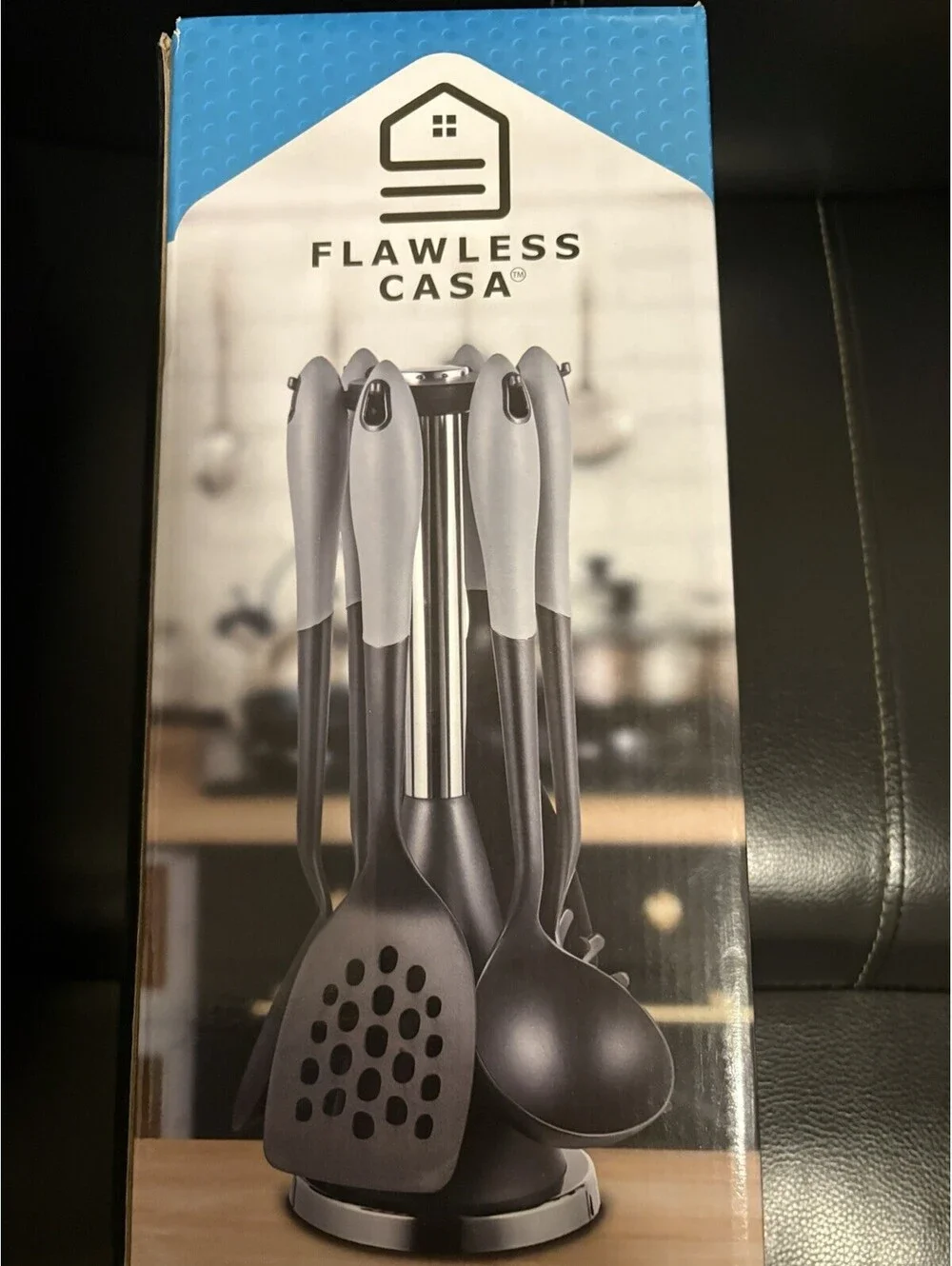 Flawless Casa 6 Peice Kitchen Utensil Set With Stainless Holder New